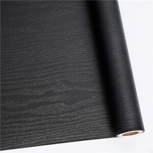 Black Wood Peel and Stick Wallpaper – Self-Adhesive